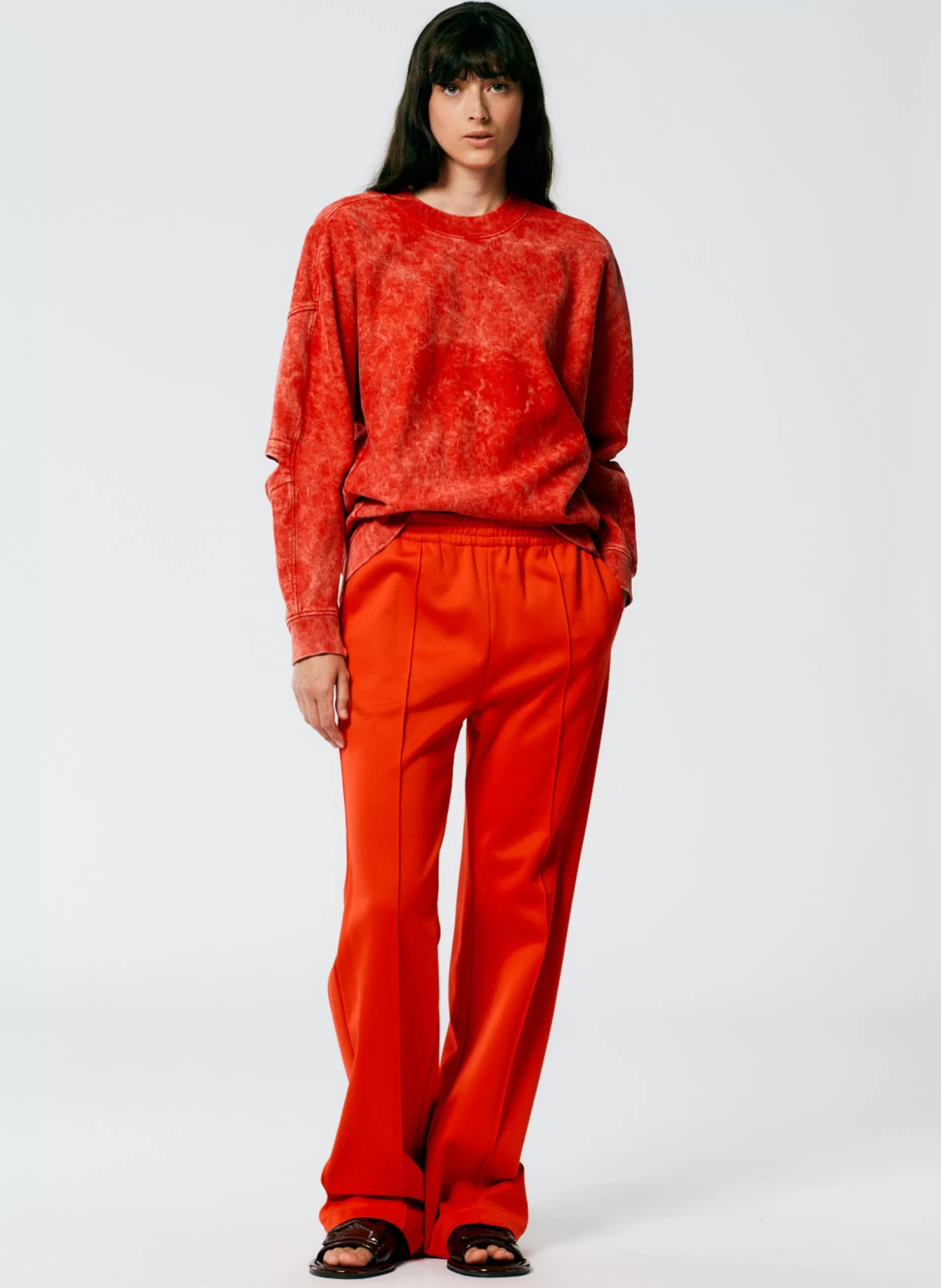 Cheap Tibi Active Knit Scottie Jogger Red