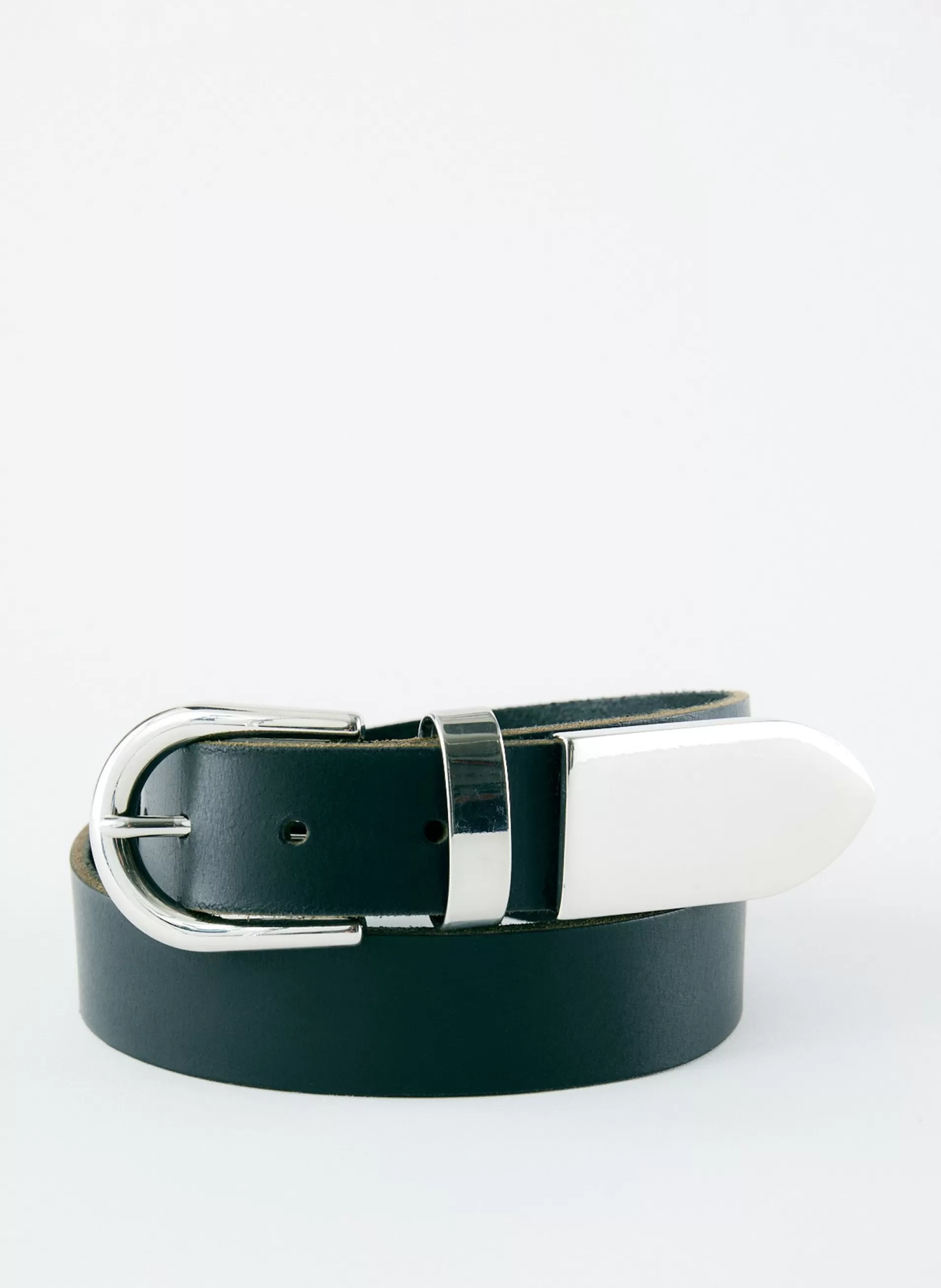Outlet Tibi Carlos Leather Belt Black