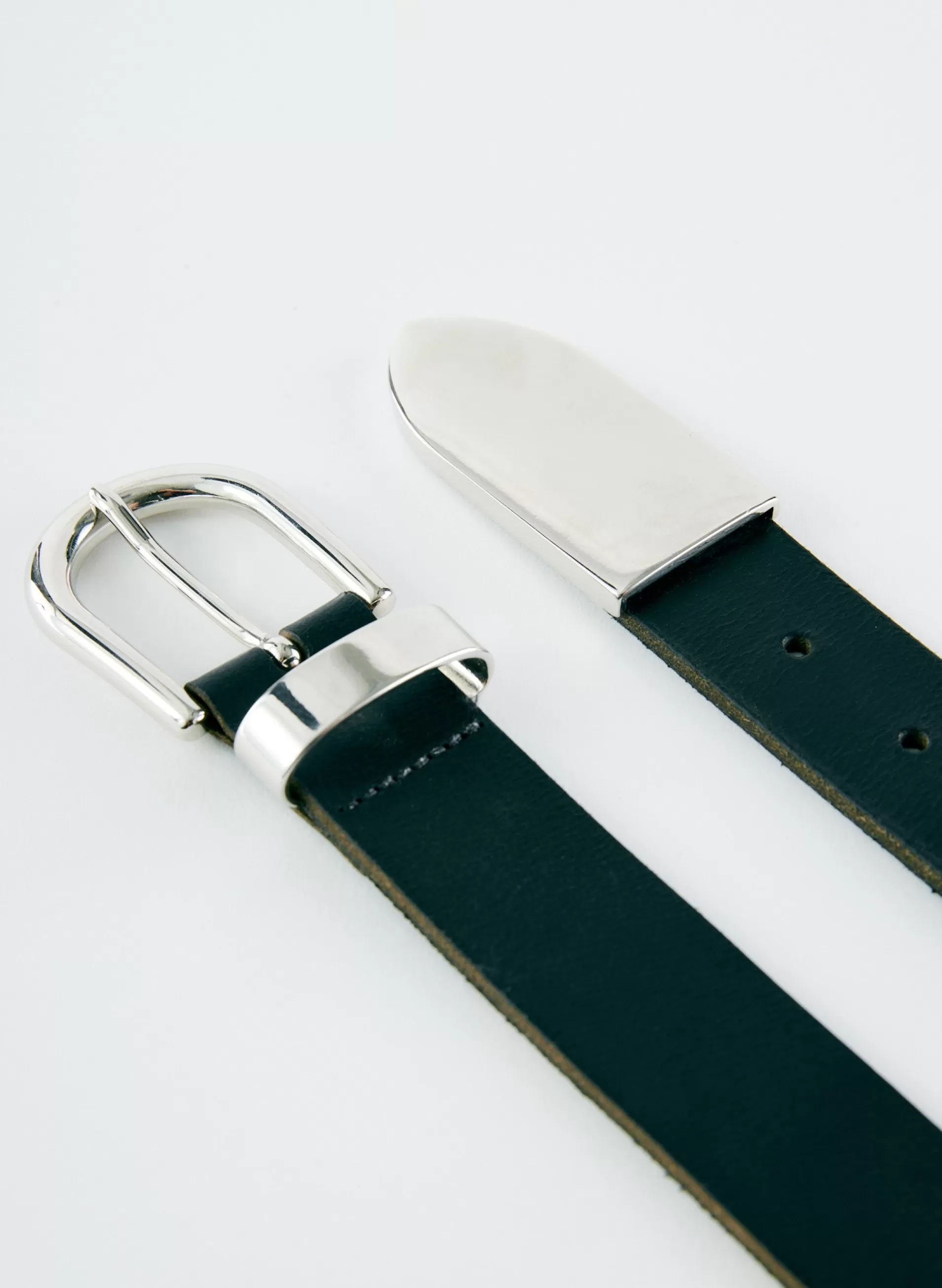 Outlet Tibi Carlos Leather Belt Black