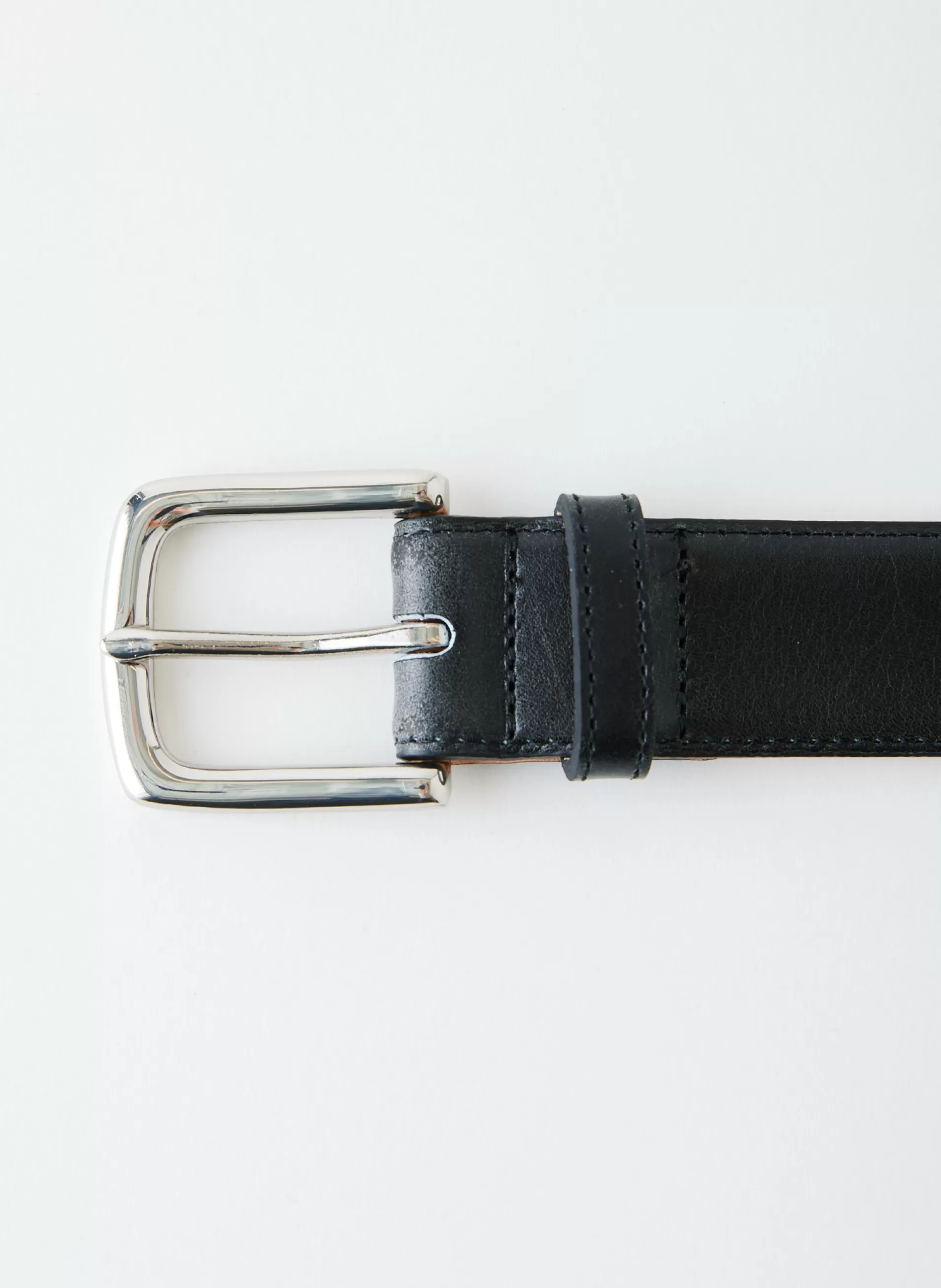 Discount Tibi Classic Men's Leather Belt Black