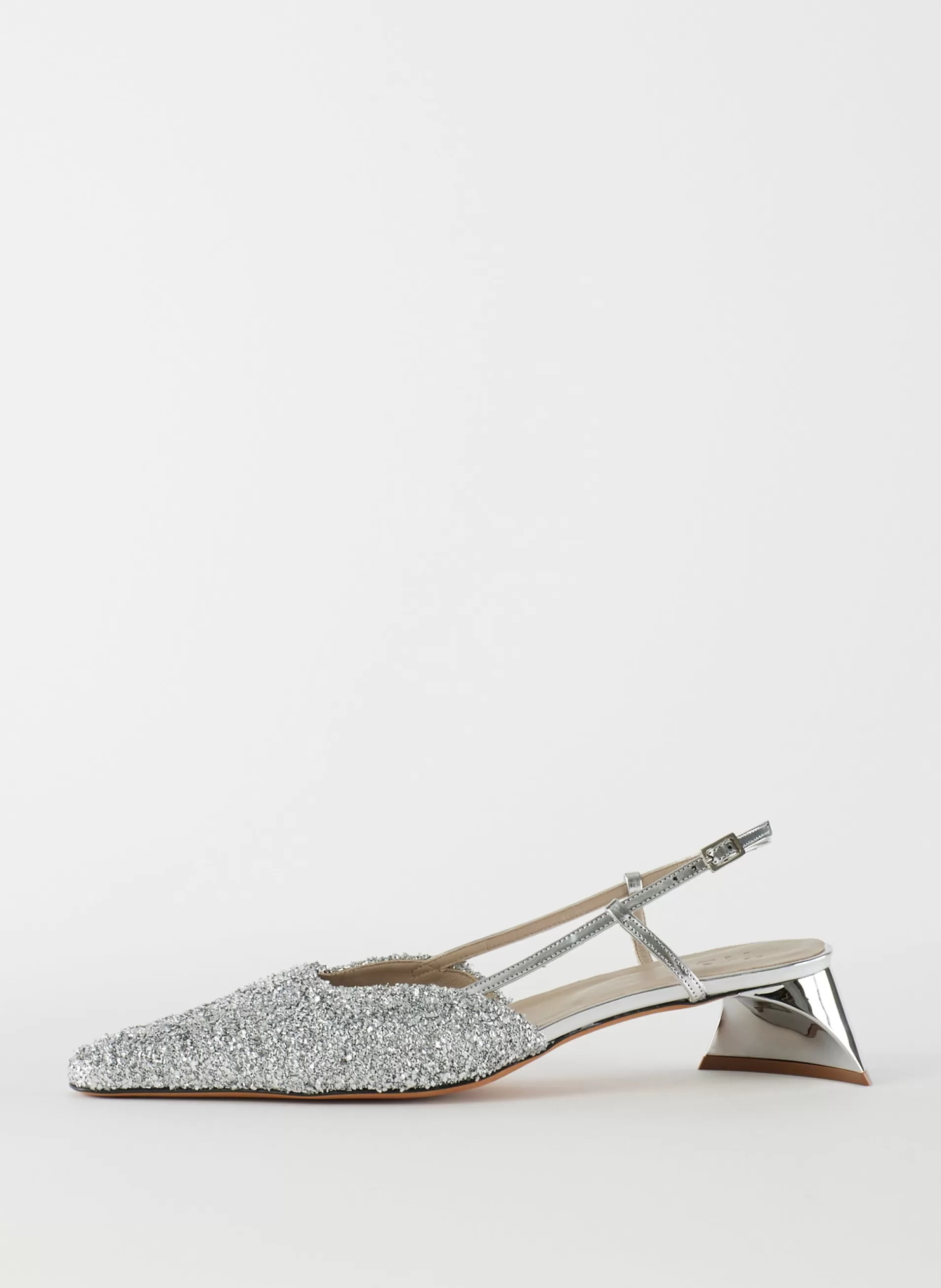 Discount Tibi Curly Victor Slingback Silver