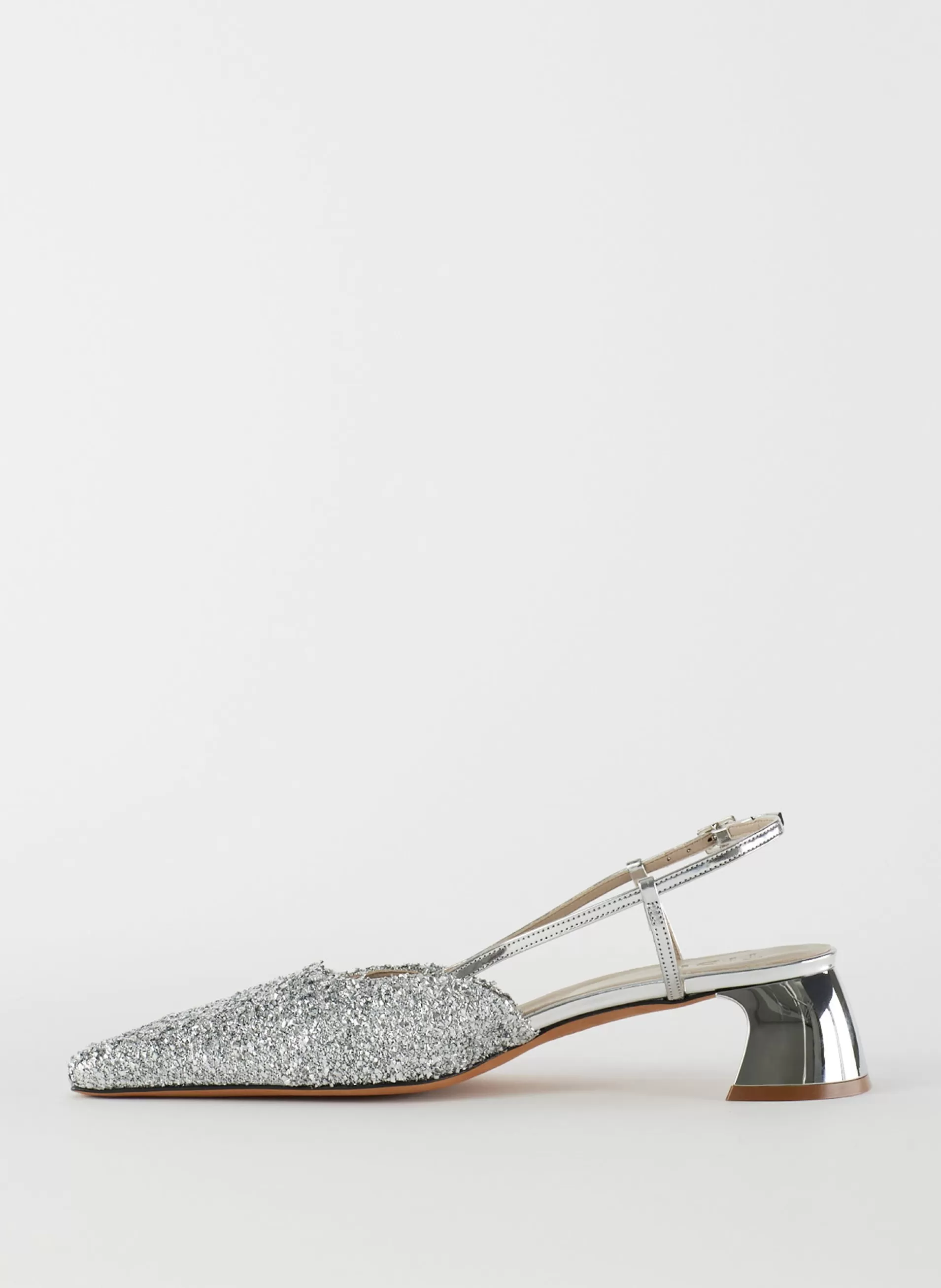 Discount Tibi Curly Victor Slingback Silver