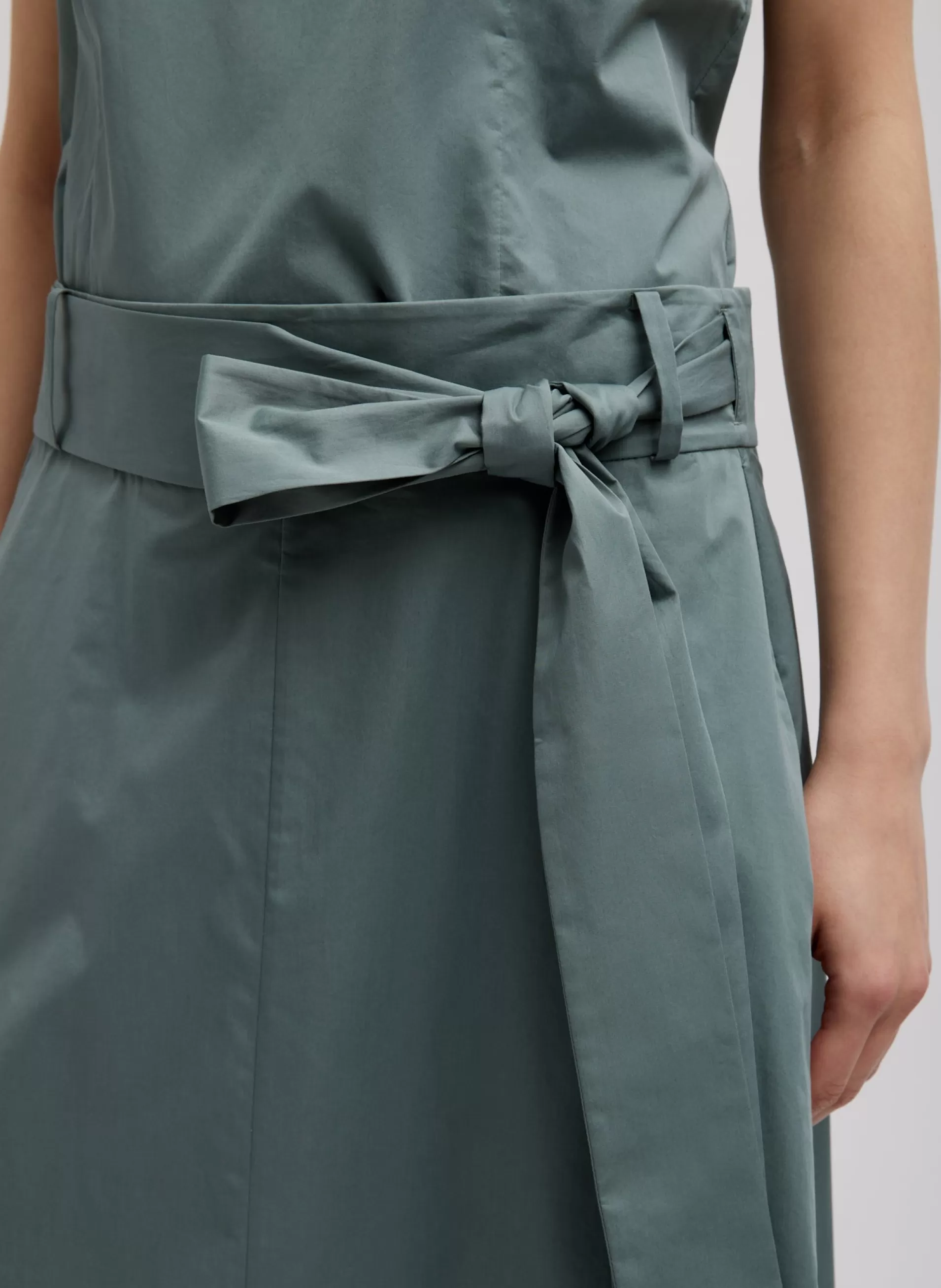 Best Tibi Eco Poplin Back Wrap Skirt Green Limestone