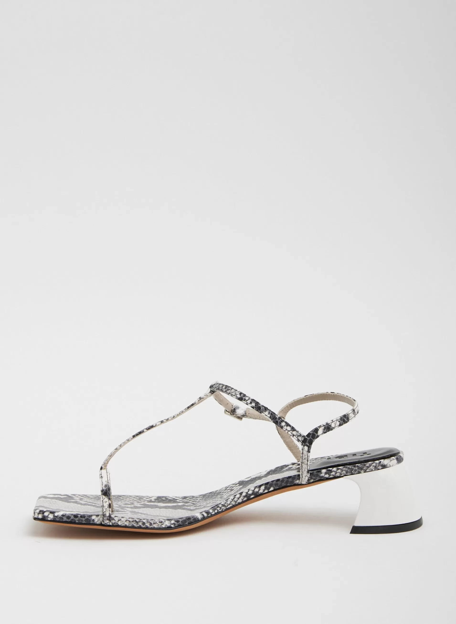 Discount Tibi Georgia Embossed Snake Sandal Grey Embossed Snake