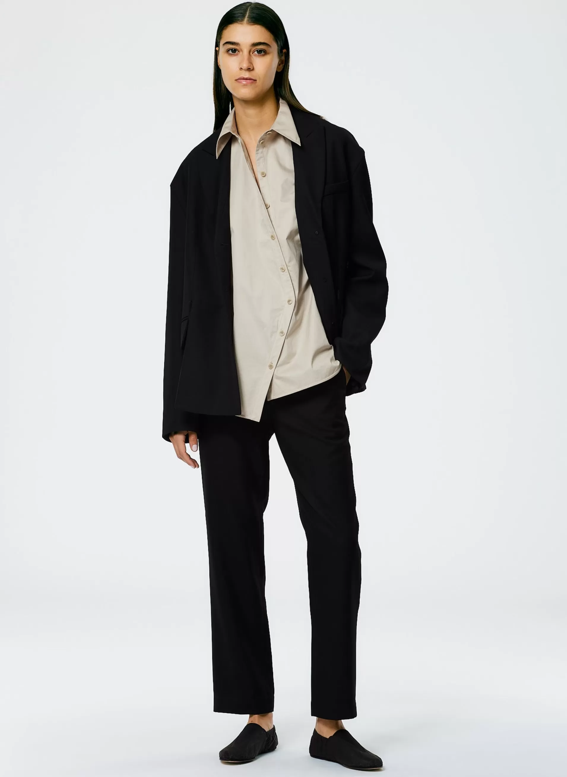 Best Sale Tibi Grain De Poudre Lennon Ankle Pant Black