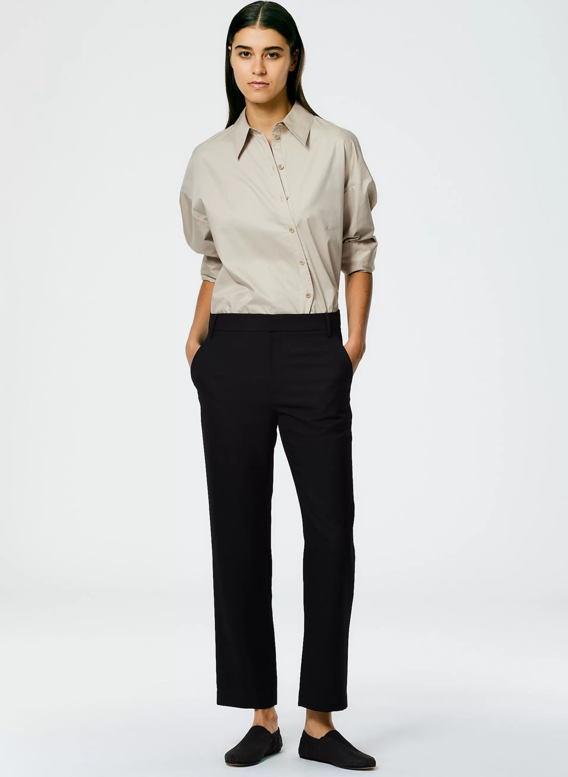 Best Sale Tibi Grain De Poudre Lennon Ankle Pant Black