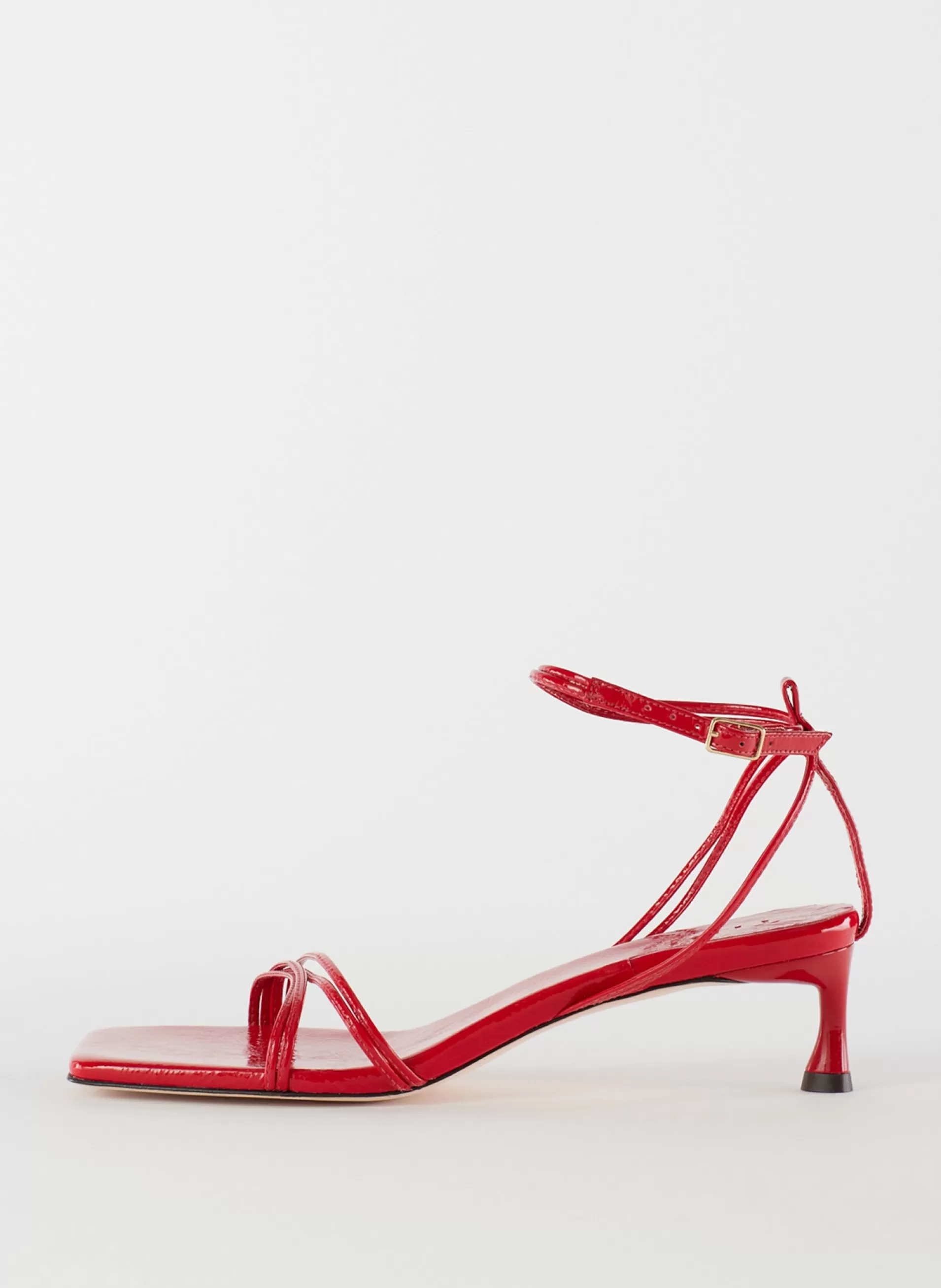 Store Tibi Harper Naplack Sandal Cherry Red