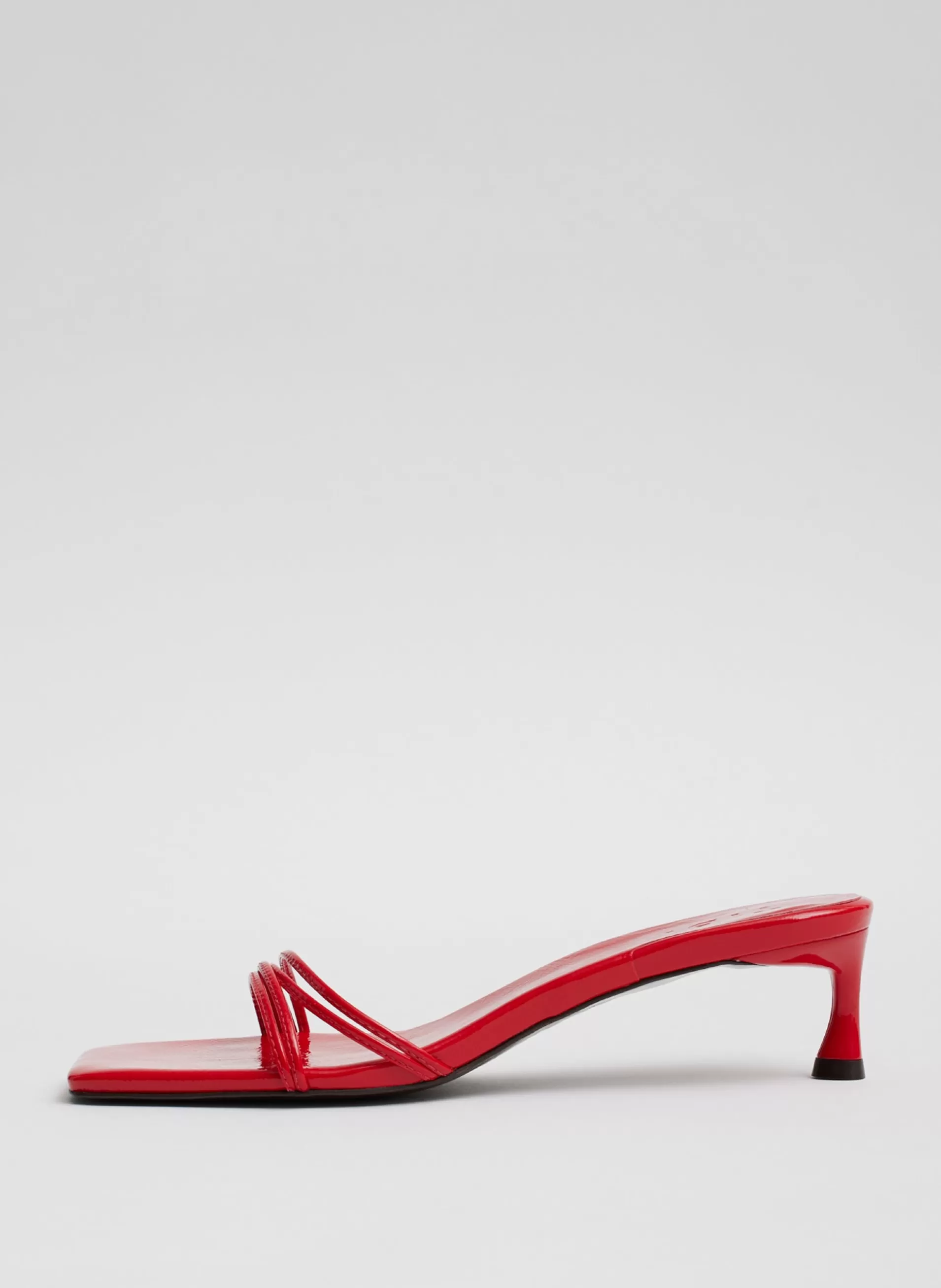Shop Tibi Jim Naplack Sandal Cherry Red