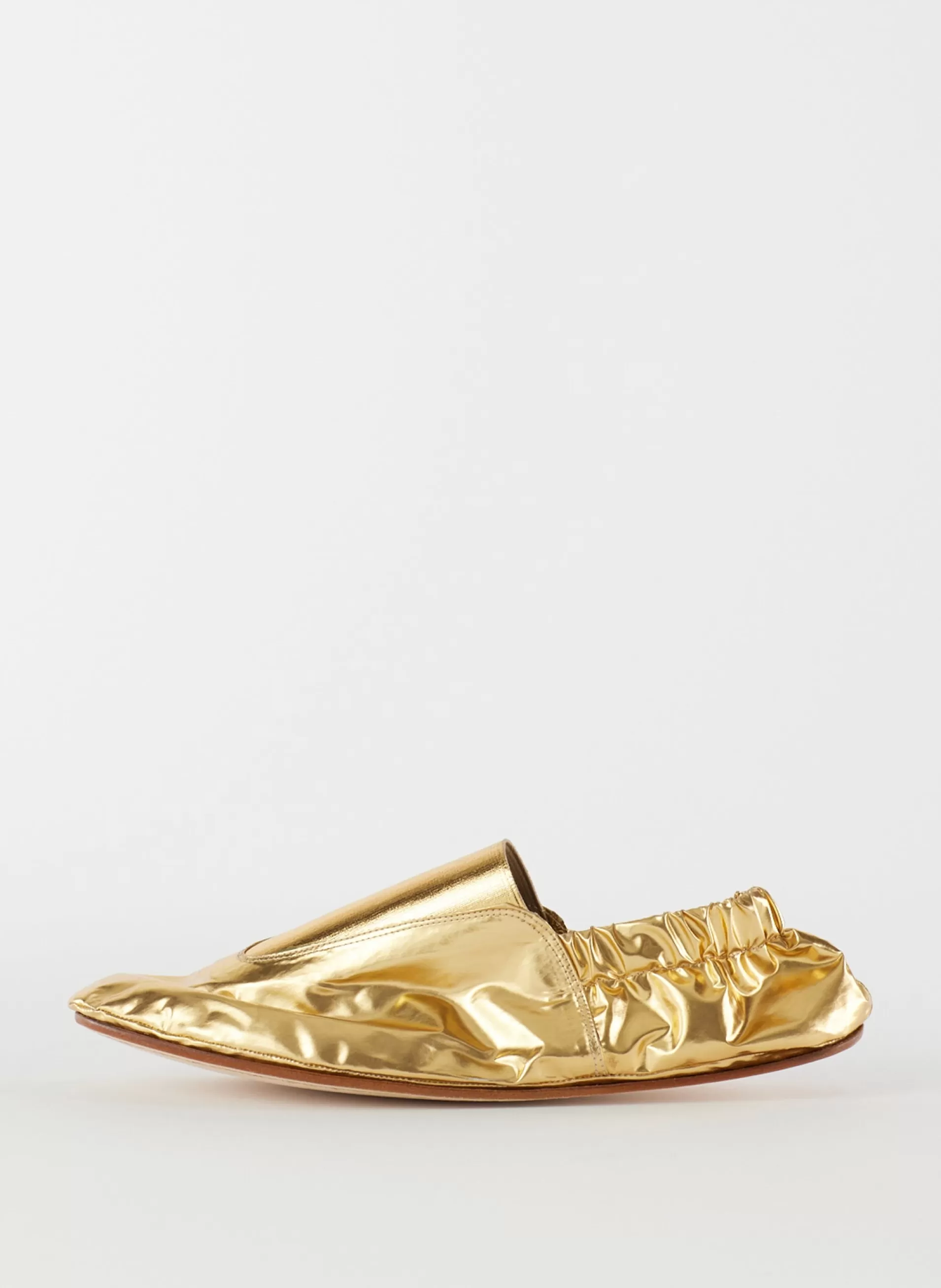 New Tibi Metallic Mikhail Flat Gold