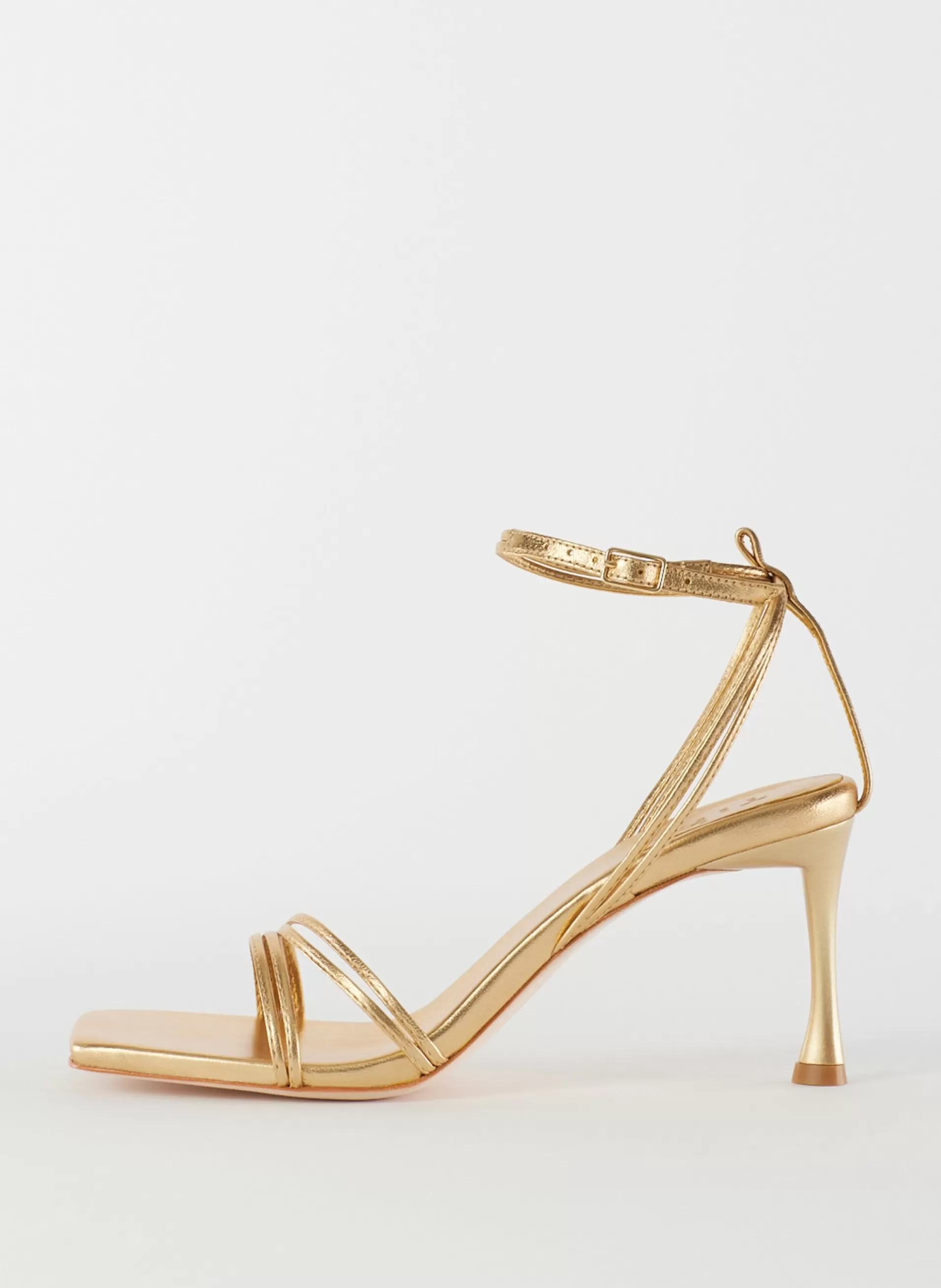 Online Tibi Metallic Nappa Guy Sandal Gold