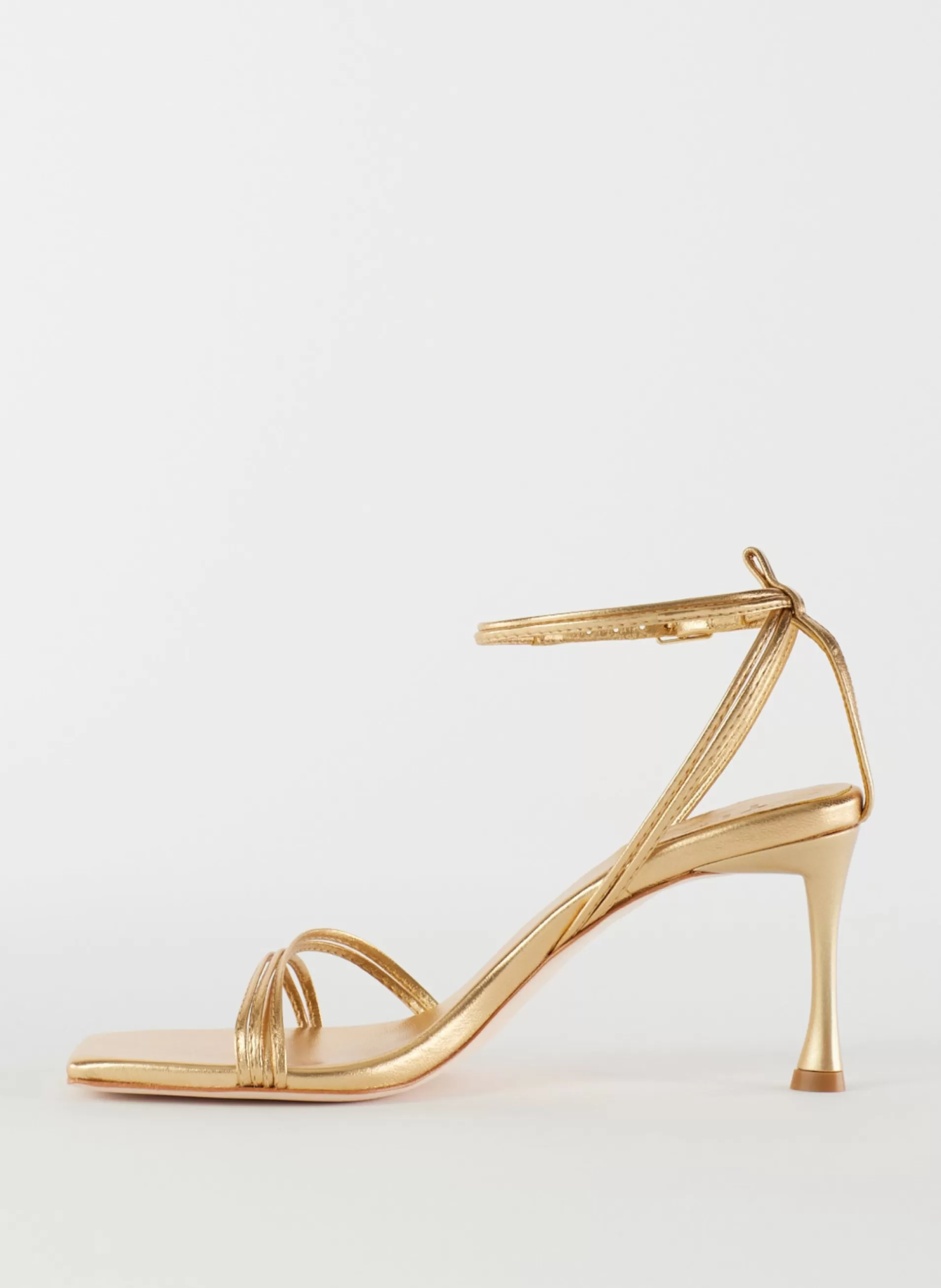 Online Tibi Metallic Nappa Guy Sandal Gold