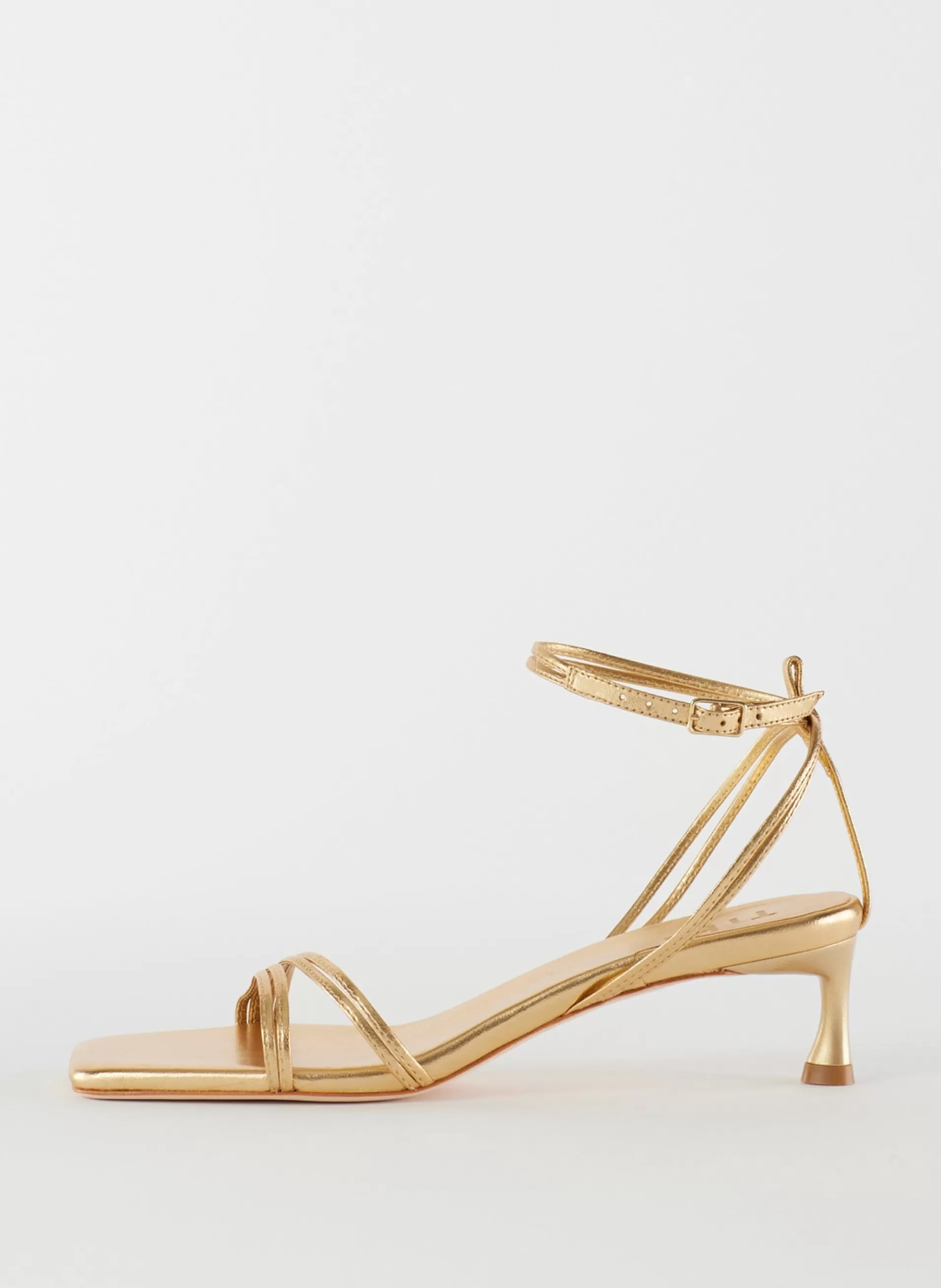 Sale Tibi Metallic Nappa Harper Sandal Gold