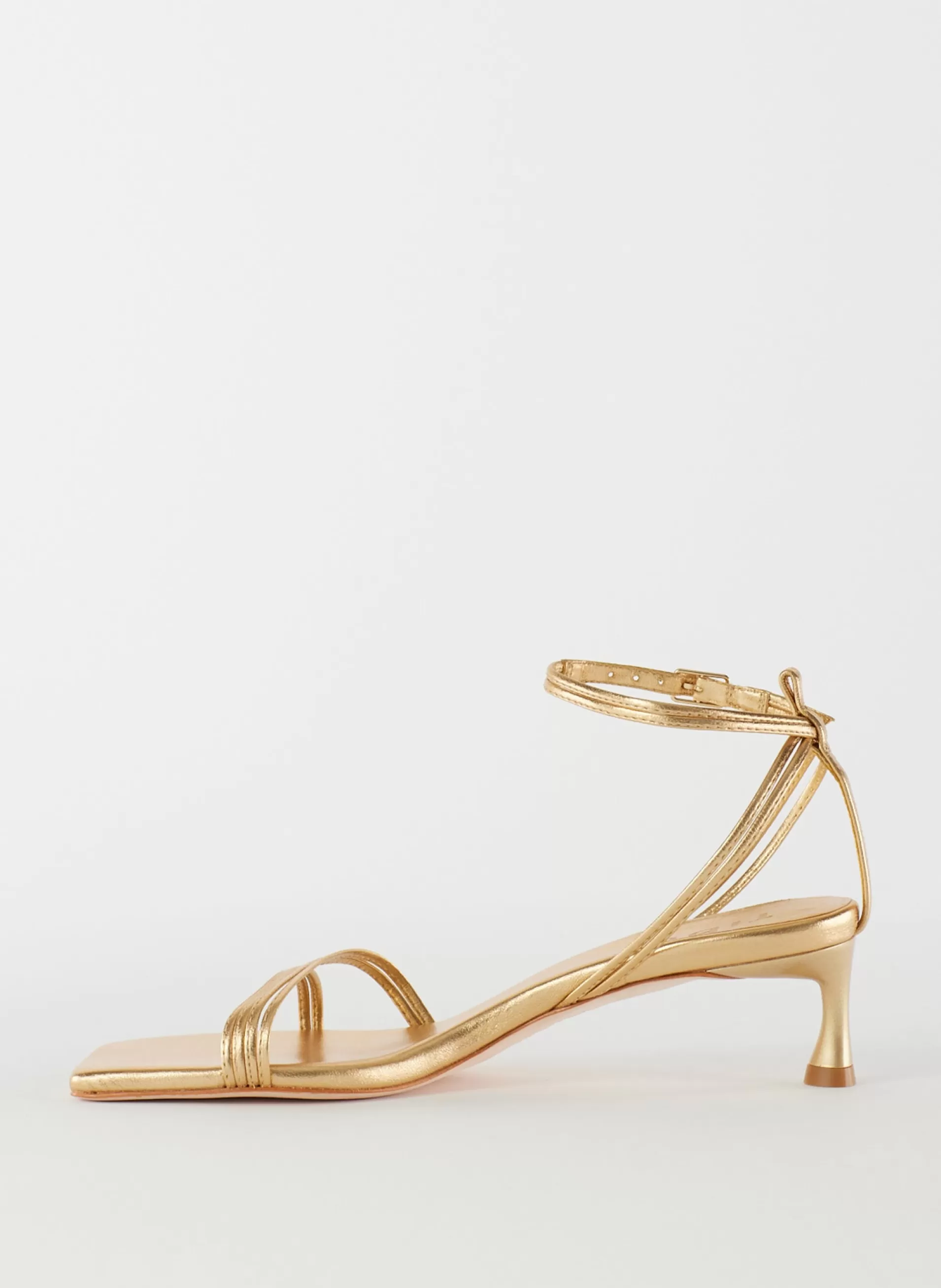 Sale Tibi Metallic Nappa Harper Sandal Gold