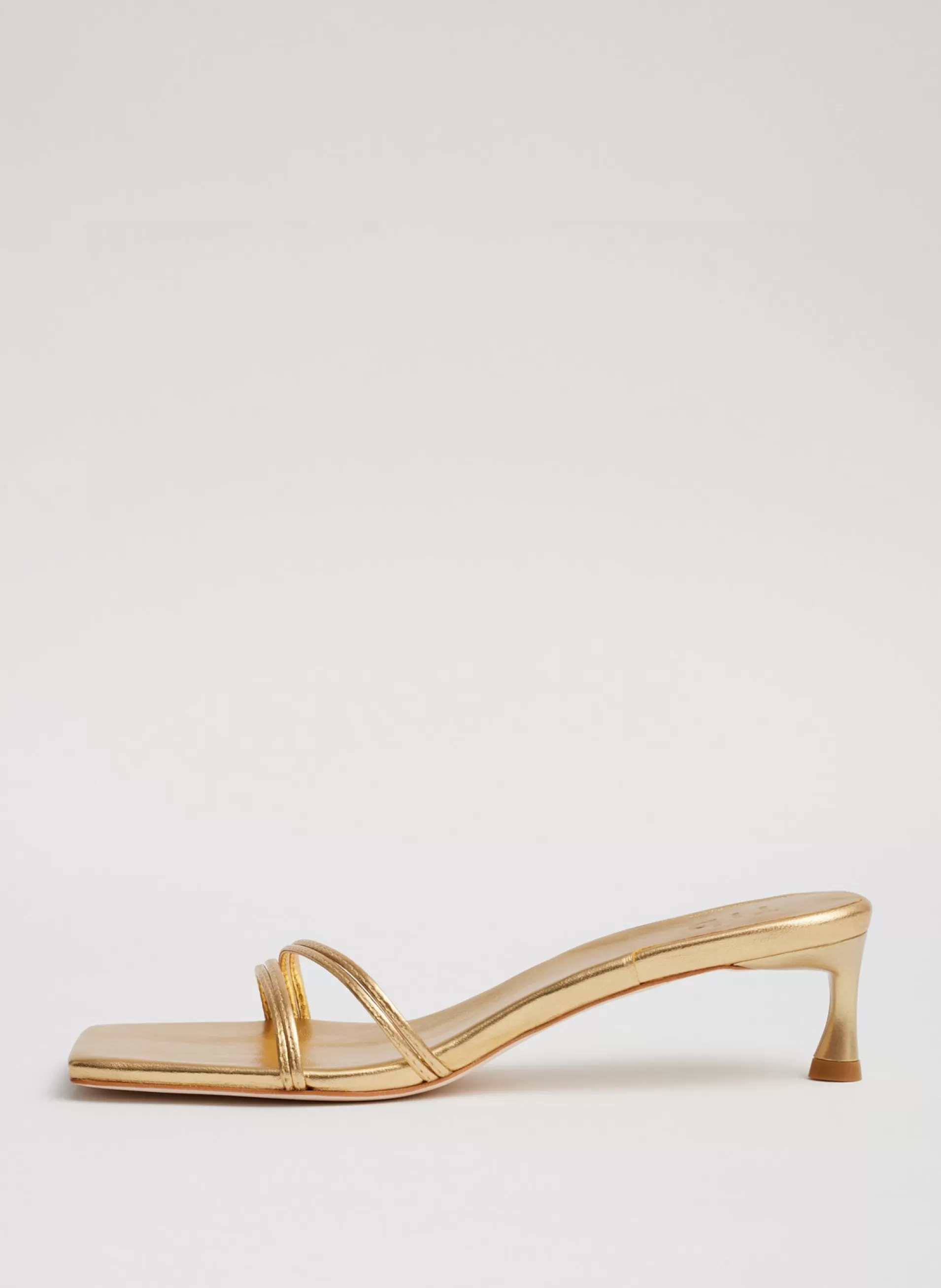 Best Sale Tibi Metallic Nappa Jim Sandal Gold