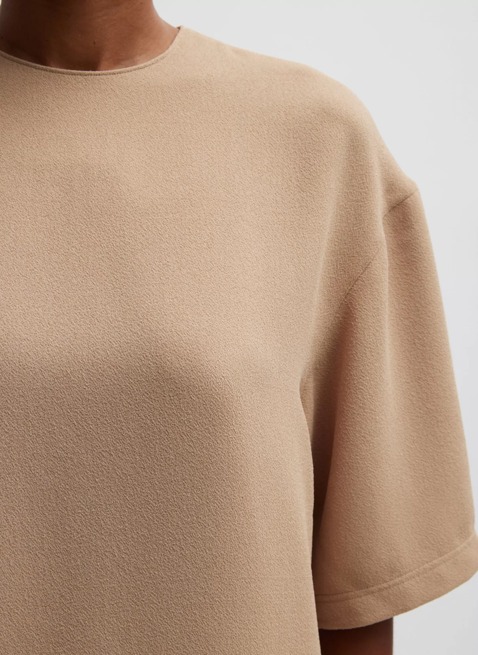 Outlet Tibi Pebble Sable Easy T-Shirt Granola