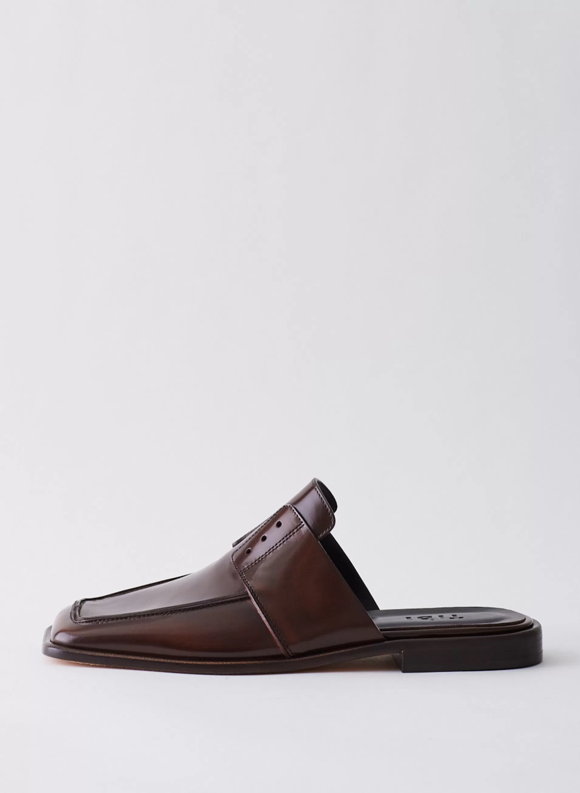 Flash Sale Tibi Pedro Slide Square Toe Loafer Brown