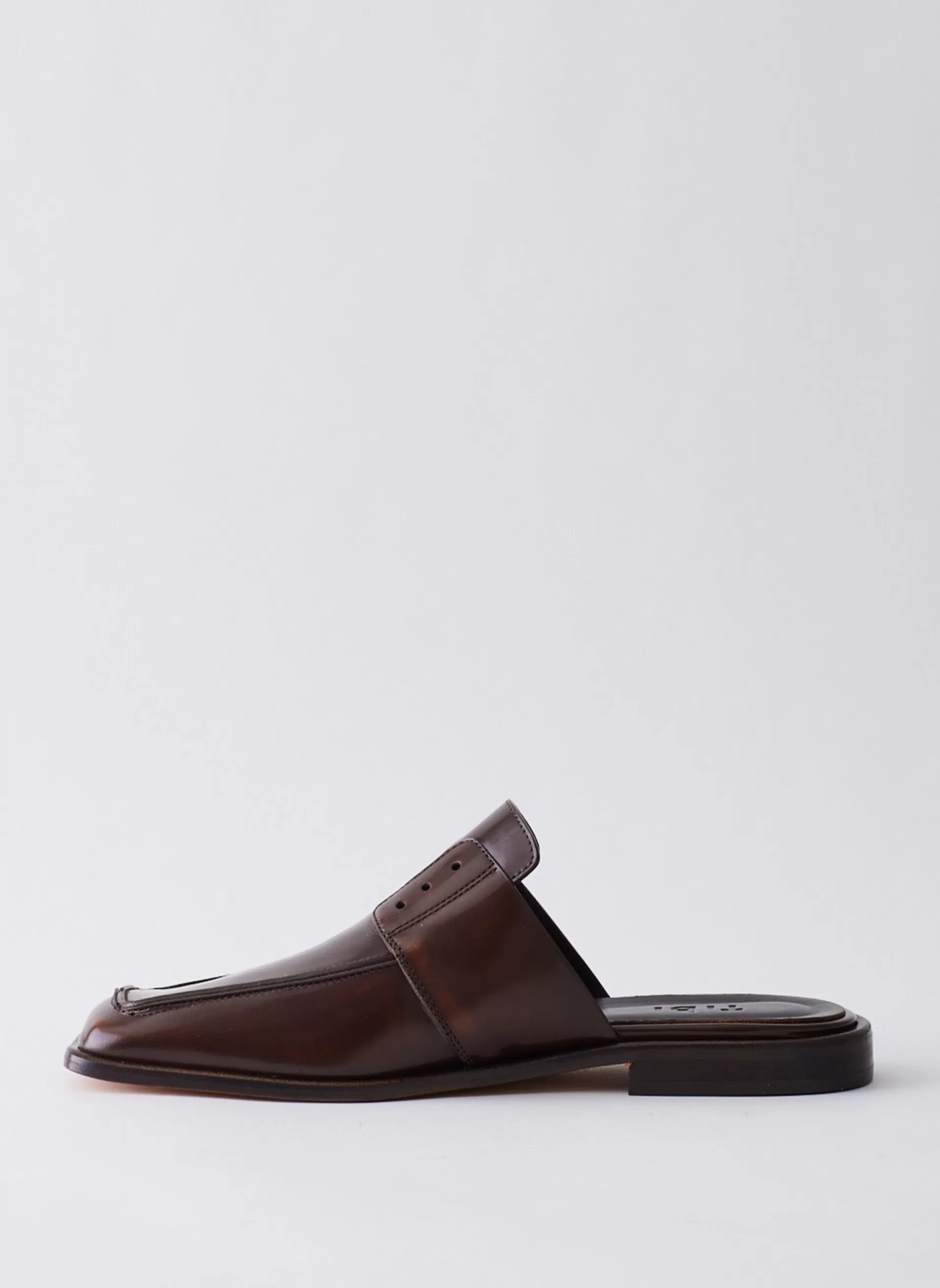 Flash Sale Tibi Pedro Slide Square Toe Loafer Brown