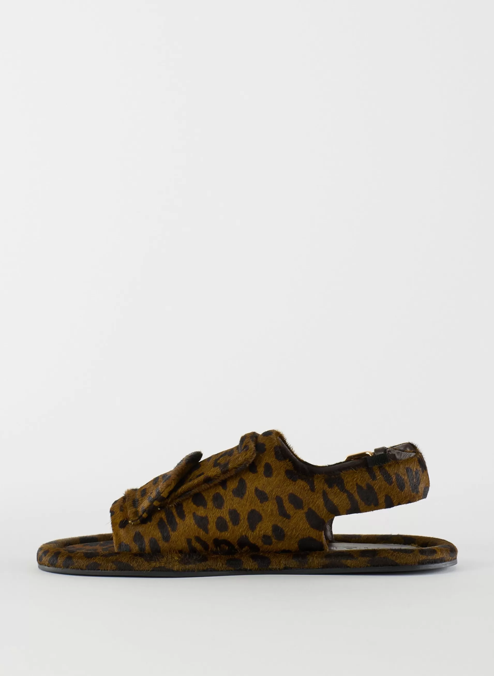 Hot Tibi Pony Hair Calf Print Slingback Beryen Sandal Olive Green