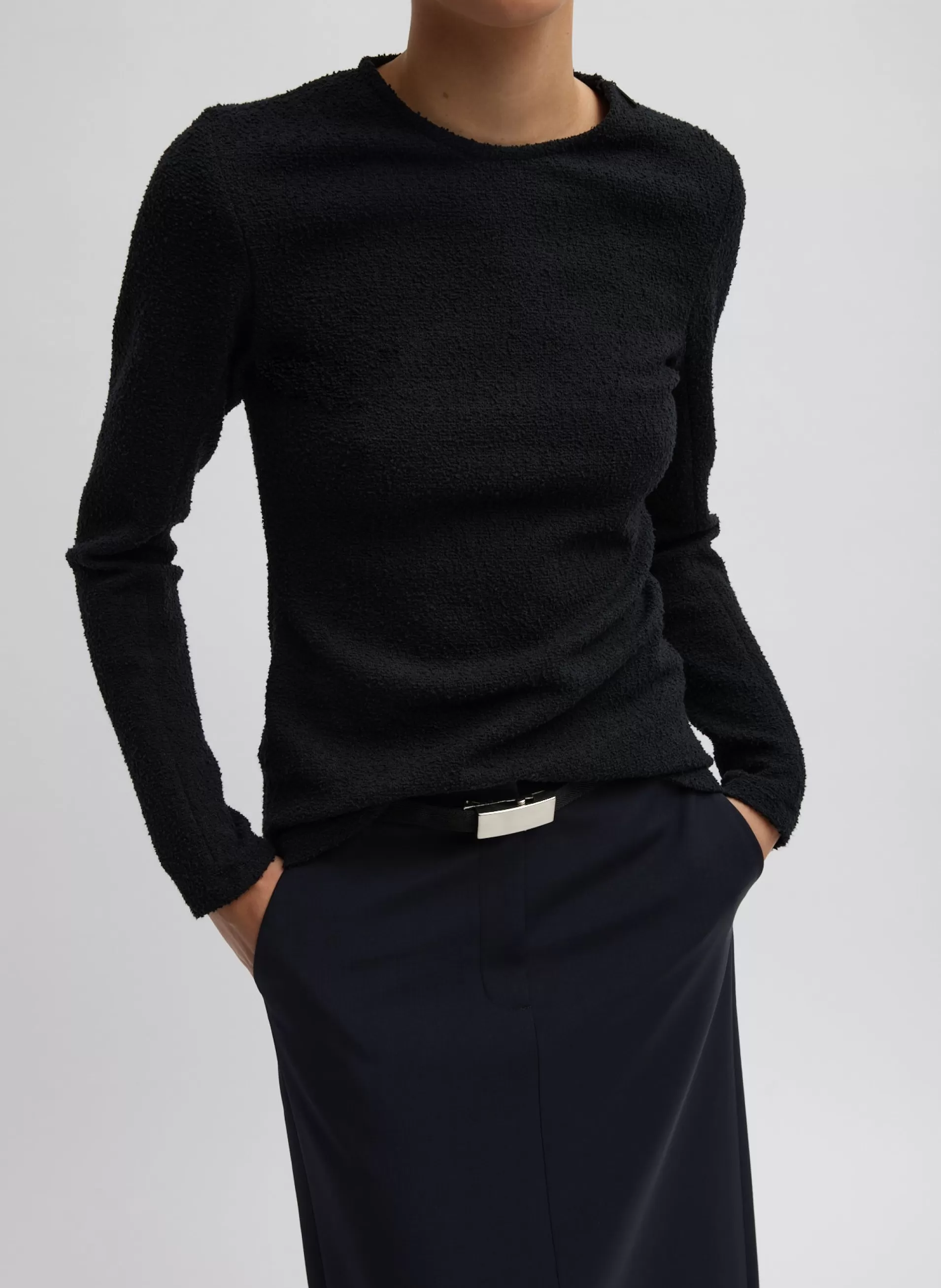 Best Sale Tibi Tobian Webbing Belt Black