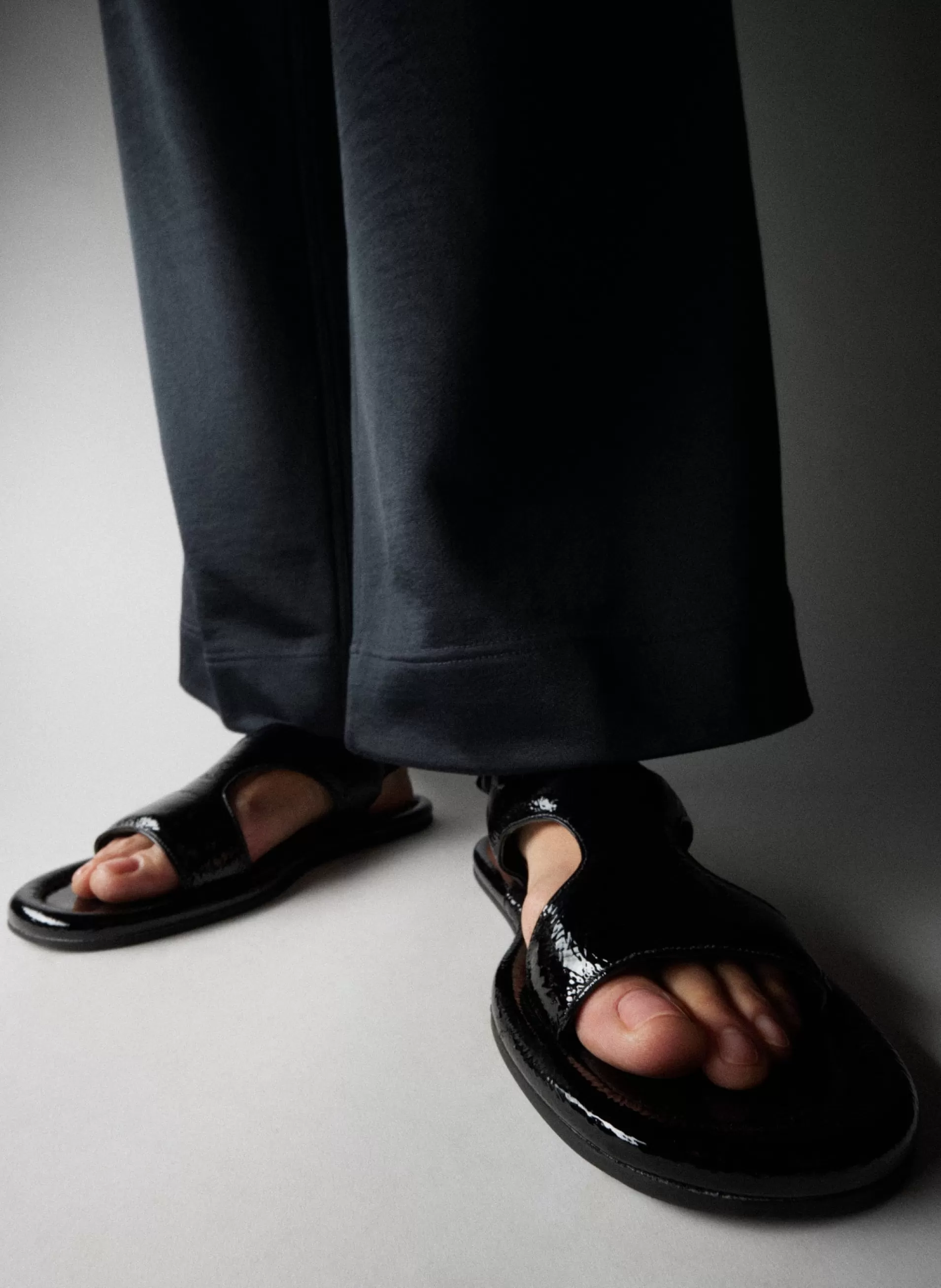 Discount Tibi Tom Naplack Sandal Black