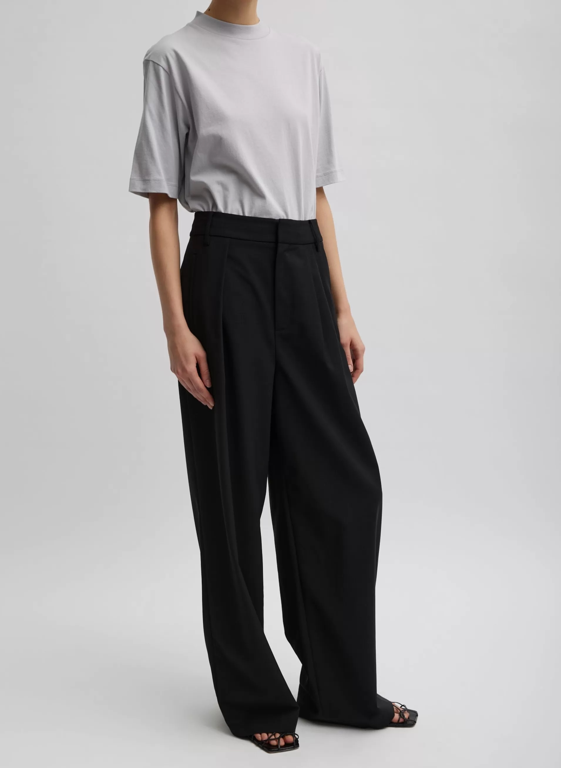 Hot Tibi Tropical Wool Stella Pant Black