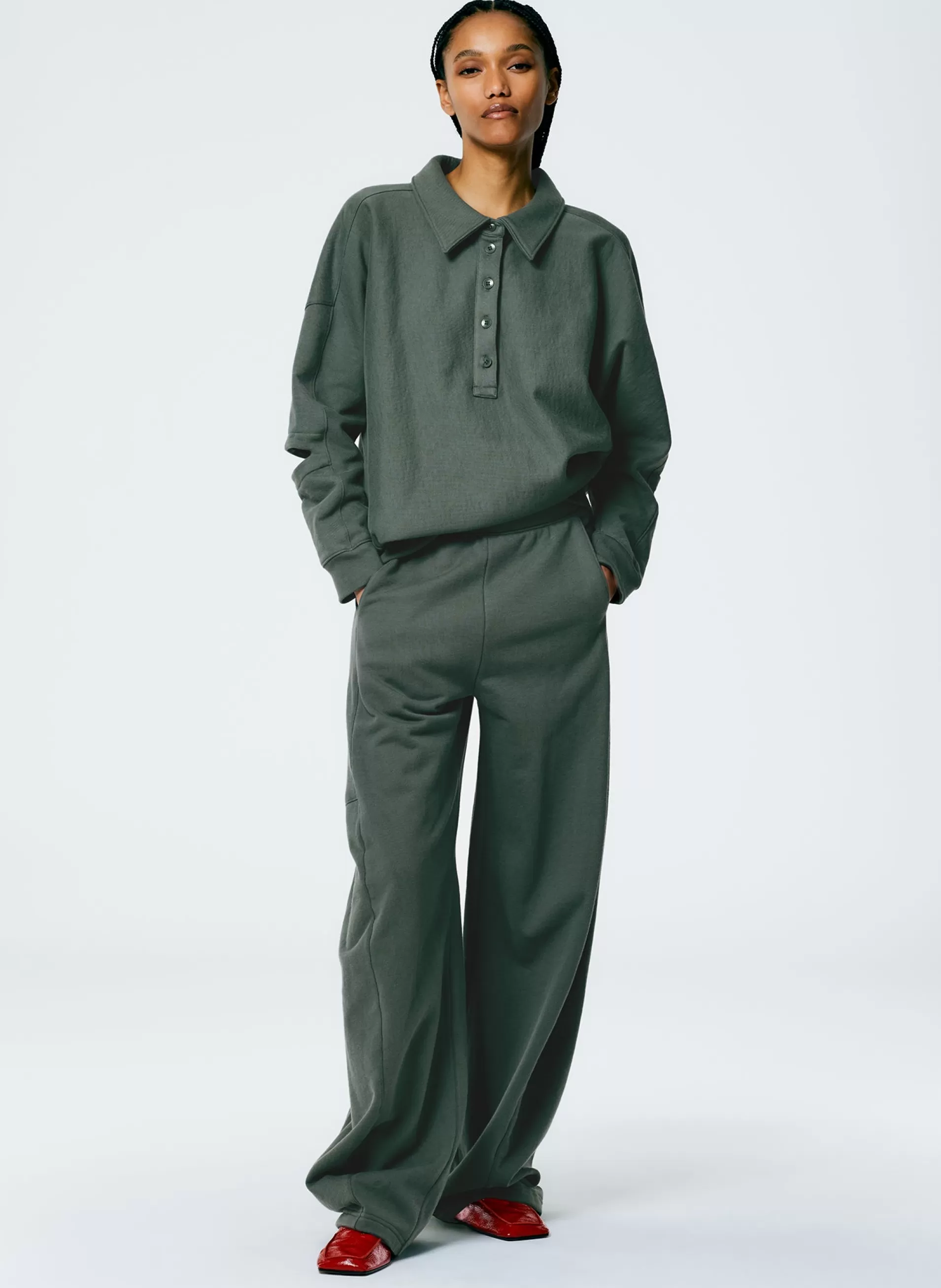 Cheap Tibi Winslow Sweatpant - Petite Grey Pine